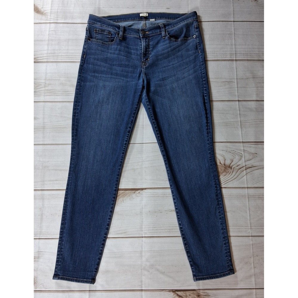 J.Crew Stretch Skinny Jeans Womens 33x30 Dark Wash Denim Five Pocket Mid Rise